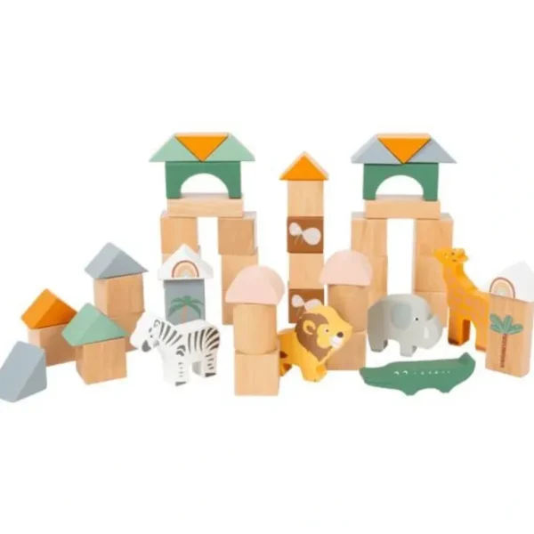 Toys | Safari Theme Building Blocks 50 Piece Playset - CaringForTots - Professional Baby and Children's Products | Caring for Growth, Caring for Every Moment