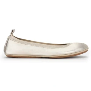 Samara Foldable Ballet Flat In Gold Metallic Leather - CaringForTots - Professional Baby and Children's Products | Caring for Growth, Caring for Every Moment* Flats