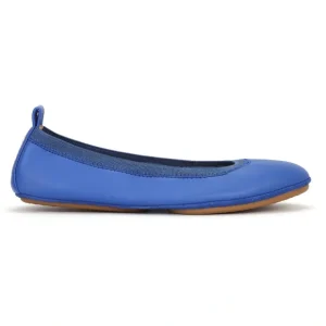 Samara Foldable Ballet Flat In Lapis Blue Leather - CaringForTots - Professional Baby and Children's Products | Caring for Growth, Caring for Every Moment* Flats