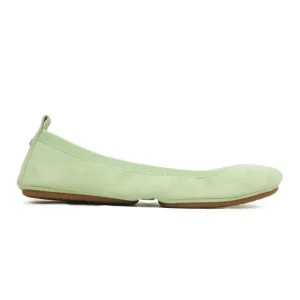 Samara Foldable Ballet Flat In Matcha Suede - CaringForTots - Professional Baby and Children's Products | Caring for Growth, Caring for Every Moment* Women's Flats