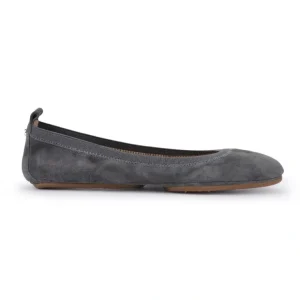 Samara Foldable Ballet Flat In Smoke Suede - CaringForTots - Professional Baby and Children's Products | Caring for Growth, Caring for Every Moment* Flats