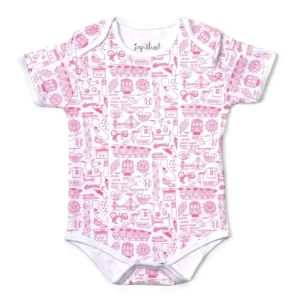 San Francisco Short Sleeve Body Suit - Peony Pink - San Francisco - Peony Pink - CaringForTots - Professional Baby and Children's Products | Caring for Growth, Caring for Every Moment* Onesies