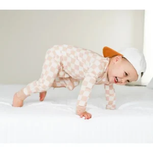 Sandy Checkers Dream Romper - CaringForTots - Professional Baby and Children's Products | Caring for Growth, Caring for Every Moment* Rompers - Zippered