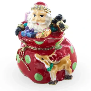 Santa In Gifts Bag Trinket Box Figurine - CaringForTots - Professional Baby and Children's Products | Caring for Growth, Caring for Every Moment* Santa