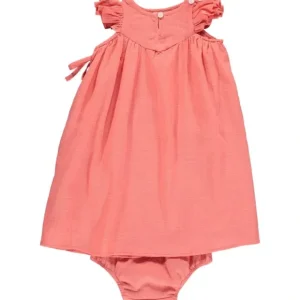 Savannah Dress - Coral - CaringForTots - Professional Baby and Children's Products | Caring for Growth, Caring for Every Moment* Girls