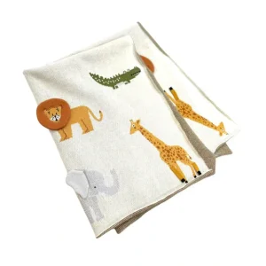 Savannah Safari - 3D Jacquard Sweater Knit Baby Blanket - CaringForTots - Professional Baby and Children's Products | Caring for Growth, Caring for Every Moment* Cribs