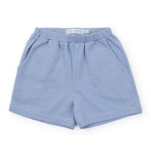 Sawyer Boys' Pima Cotton Play Shorts - Blue And White Stripe - CaringForTots - Professional Baby and Children's Products | Caring for Growth, Caring for Every Moment* Shorts