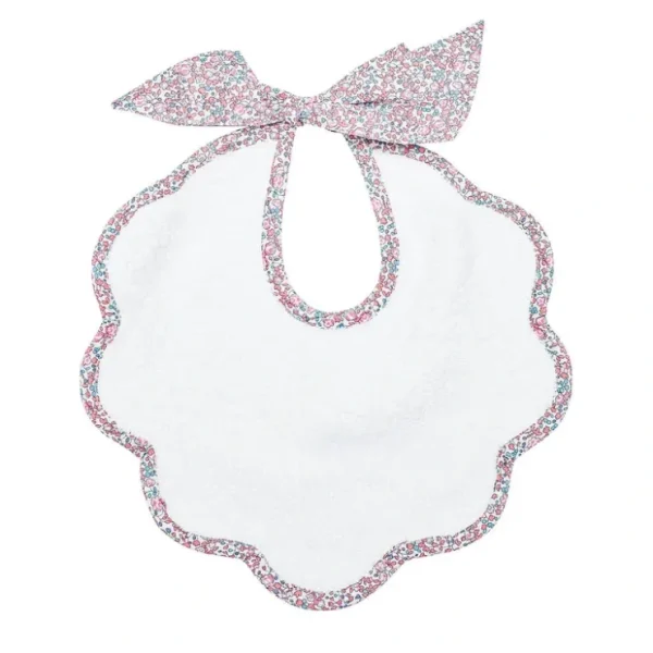Scalloped Bib | Liberty 'eloise' Pink - CaringForTots - Professional Baby and Children's Products | Caring for Growth, Caring for Every Moment* Bibs