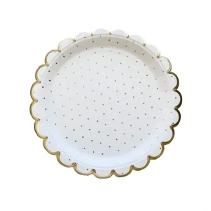 Scalloped Polka Dot Plate - CaringForTots - Professional Baby and Children's Products | Caring for Growth, Caring for Every Moment* Party Plates