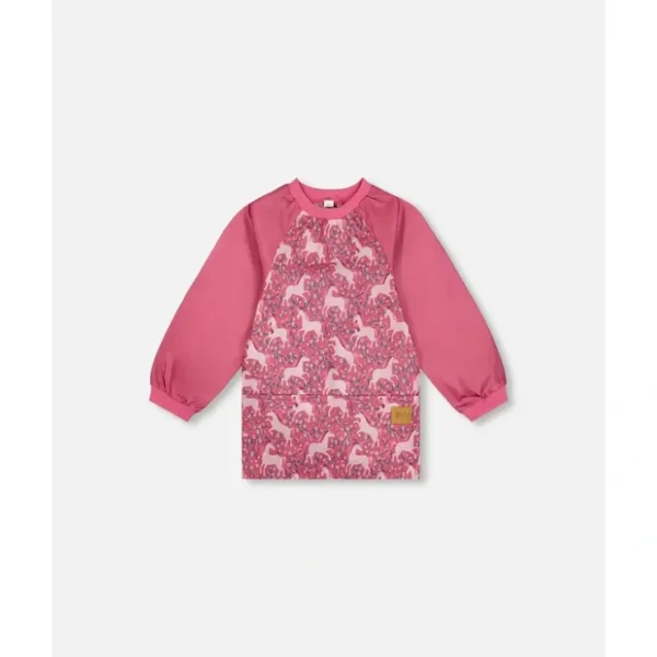 School Apron Pink Printed Unicorn by Deux par Deux - CaringForTots - Professional Baby and Children's Products | Caring for Growth, Caring for Every Moment* School Supplies