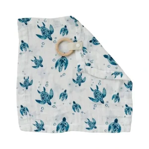 Sea Turtles Oh So Soft Muslin Teether Blanket - CaringForTots - Professional Baby and Children's Products | Caring for Growth, Caring for Every Moment* Baby Blankets