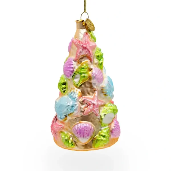 Seashell Christmas Tree - Blown Glass Ornament - CaringForTots - Professional Baby and Children's Products | Caring for Growth, Caring for Every Moment* Christmas Trees
