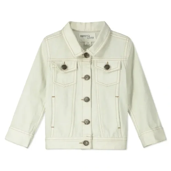 Sedona Warm White Denim Jacket - CaringForTots - Professional Baby and Children's Products | Caring for Growth, Caring for Every Moment* Girls