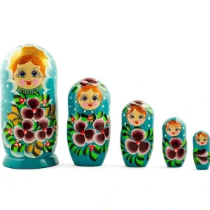 Set Of 5 Alla Nesting Dolls 7 Inches - CaringForTots - Professional Baby and Children's Products | Caring for Growth, Caring for Every Moment* Flowers