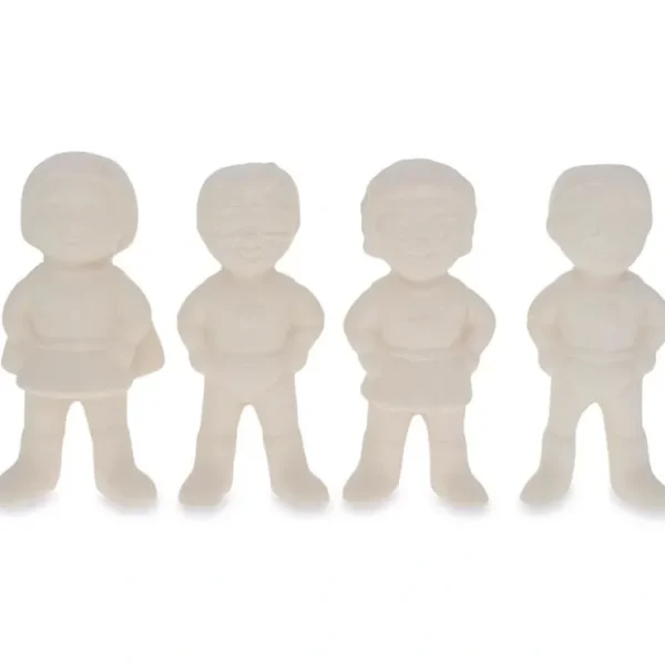 Set Of 4 Blank Superhero Ceramic Figurines Male And Female 3 Inches - CaringForTots - Professional Baby and Children's Products | Caring for Growth, Caring for Every Moment* Ceramic