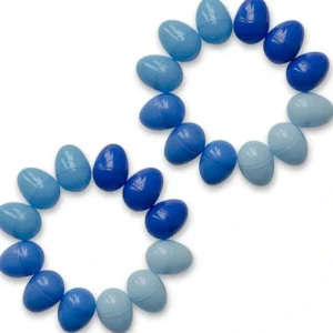 Set Of 24 Blue Plastic Eggs - CaringForTots - Professional Baby and Children's Products | Caring for Growth, Caring for Every Moment* Solid Color