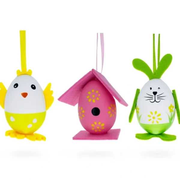 Set Of 3 Bunny, Chick, Easter Egg House Plastic Easter Gift Set Decoration - CaringForTots - Professional Baby and Children's Products | Caring for Growth, Caring for Every Moment* Gift Sets