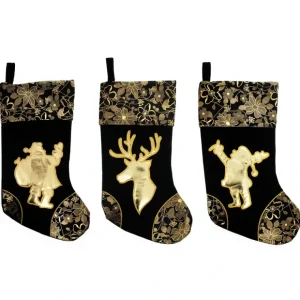 Set Of 3 Felt Santa, Reindeer Christmas Stockings 16 Inches - CaringForTots - Professional Baby and Children's Products | Caring for Growth, Caring for Every Moment* Christmas Stockings
