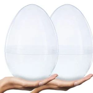 Set Of 2 Giant Transparent Jumbo Size Clear Plastic Easter Eggs 10 Inches - CaringForTots - Professional Baby and Children's Products | Caring for Growth, Caring for Every Moment* Large Egg