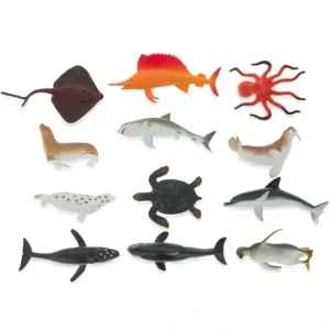 Set Of 12 Miniature Assorted Resin Sea Animals Figurines 2 Inches - CaringForTots - Professional Baby and Children's Products | Caring for Growth, Caring for Every Moment* Sorting Toys