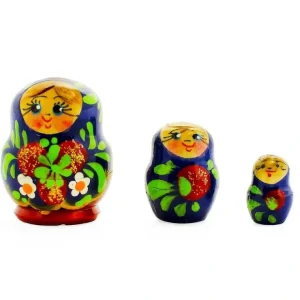 Set Of 3 Miniature Flowers Nesting Dolls 2 Inches - CaringForTots - Professional Baby and Children's Products | Caring for Growth, Caring for Every Moment* Flowers