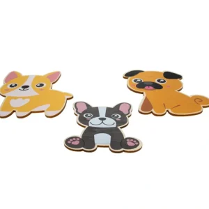 Set Of 3 Painted Wooden Dogs Cutout Diy Craft 4.5 Inches - CaringForTots - Professional Baby and Children's Products | Caring for Growth, Caring for Every Moment* Painted