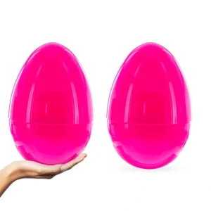 Set Of 2 Pink Giant Jumbo Size Fillable Plastic Easter Eggs 10 Inches - CaringForTots - Professional Baby and Children's Products | Caring for Growth, Caring for Every Moment* Large Egg