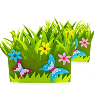 Set Of 2 Spring Flowers And Butterflies Easter Felt Decorative Centerpiece - CaringForTots - Professional Baby and Children's Products | Caring for Growth, Caring for Every Moment* Centerpieces