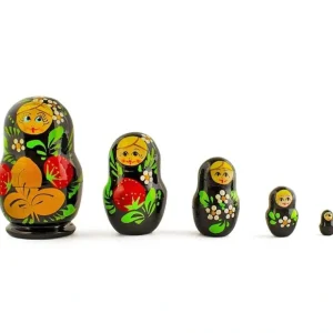 Set Of 5 Strawberries Nesting Dolls 3.5 Inches - CaringForTots - Professional Baby and Children's Products | Caring for Growth, Caring for Every Moment* Flowers