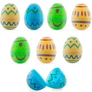 Set Of 8 Sugar-coated Style Ukrainian Geometric Plastic Easter Eggs 2.25 Inches - CaringForTots - Professional Baby and Children's Products | Caring for Growth, Caring for Every Moment* Solid Color