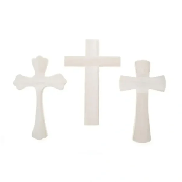 Set Of 3 Unfinished Wooden Crosses Shape Cutouts Diy Crafts 9.5 Inches - CaringForTots - Professional Baby and Children's Products | Caring for Growth, Caring for Every Moment* Wooden