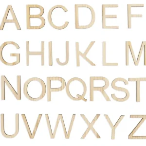 Set Of 26 Unfinished Wooden Letters (1.75 Inches) - CaringForTots - Professional Baby and Children's Products | Caring for Growth, Caring for Every Moment* Letters