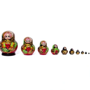 Set Of 10 Valeria Nesting Dolls 5.5 Inches - CaringForTots - Professional Baby and Children's Products | Caring for Growth, Caring for Every Moment* Flowers