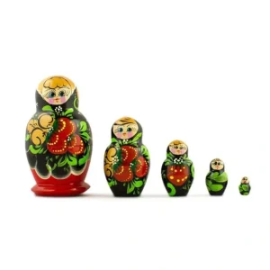 Set Of 5 Wooden Nesting Dolls 3.5 Inches - CaringForTots - Professional Baby and Children's Products | Caring for Growth, Caring for Every Moment* Flowers