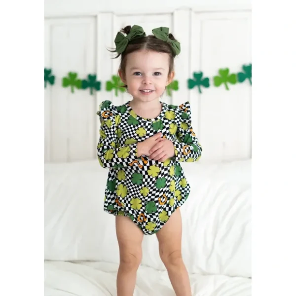 Shamrockin' Checks Dream Bubble Romper - CaringForTots - Professional Baby and Children's Products | Caring for Growth, Caring for Every Moment* Rompers - Bubble