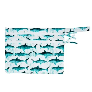 Shark Attack - Waterproof Wet Bag (For Mealtime, On-the-go, And More!) - CaringForTots - Professional Baby and Children's Products | Caring for Growth, Caring for Every Moment* -