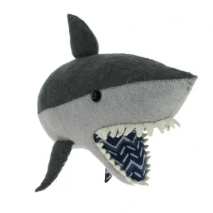 Shark Wall Mounted Felt Animal Head - CaringForTots - Professional Baby and Children's Products | Caring for Growth, Caring for Every Moment* Decor