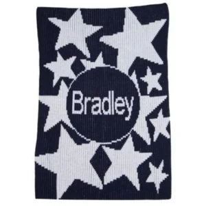 Shooting Stars Name Stroller Blanket Baby Pink - CaringForTots - Professional Baby and Children's Products | Caring for Growth, Caring for Every Moment* Blankets