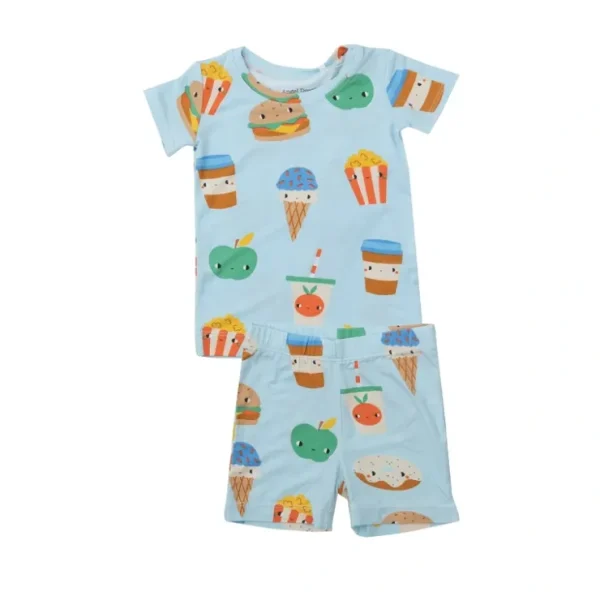 Short Lounge Wear Set - Send Snacks Blue - CaringForTots - Professional Baby and Children's Products | Caring for Growth, Caring for Every Moment* Pajamas - Short Set