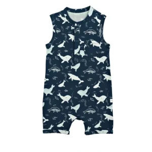Short Romper - Whales - CaringForTots - Professional Baby and Children's Products | Caring for Growth, Caring for Every Moment* Boys