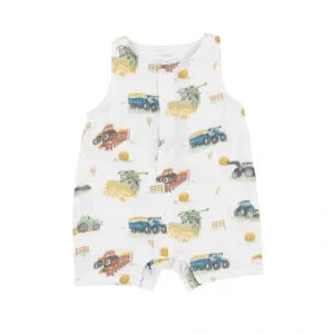 Shortie Romper - Farm Machines - CaringForTots - Professional Baby and Children's Products | Caring for Growth, Caring for Every Moment* Shorts