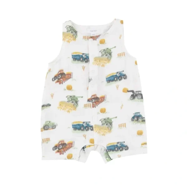 Shortie Romper - Farm Machines - CaringForTots - Professional Baby and Children's Products | Caring for Growth, Caring for Every Moment* Shorts