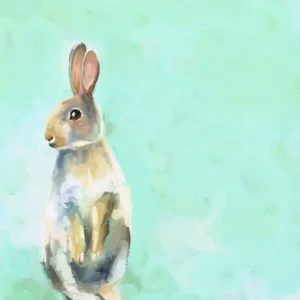 Side Eye Bunny Canvas Wall Art - CaringForTots - Professional Baby and Children's Products | Caring for Growth, Caring for Every Moment* Decor