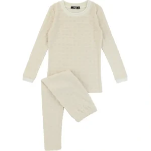 Signature Star Print Loungewear Set, Natural - CaringForTots - Professional Baby and Children's Products | Caring for Growth, Caring for Every Moment* Loungewear