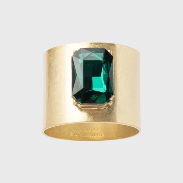 Single Gem Napkin Rings, Emerald, Set Of Two - CaringForTots - Professional Baby and Children's Products | Caring for Growth, Caring for Every Moment* Napkin rings