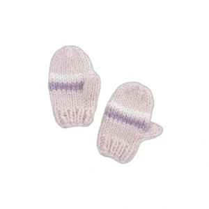 Ski Stripe Mittens, Baby Pink - CaringForTots - Professional Baby and Children's Products | Caring for Growth, Caring for Every Moment* Mittens