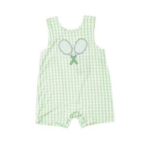 Sleeveless Jon Jon - Mini Gingham Green - CaringForTots - Professional Baby and Children's Products | Caring for Growth, Caring for Every Moment* Rompers - Shortie