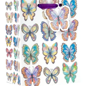 Small Matte Gift Bags with Holographic, Butterflies - CaringForTots - Professional Baby and Children's Products | Caring for Growth, Caring for Every Moment* Favor Bags & Boxes