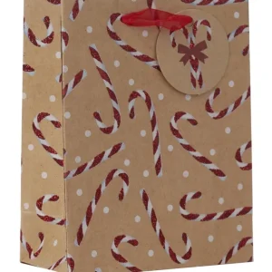 Small Natural Kraft Christmas Gift Bags, Candy Canes - CaringForTots - Professional Baby and Children's Products | Caring for Growth, Caring for Every Moment* Favor Bags & Boxes