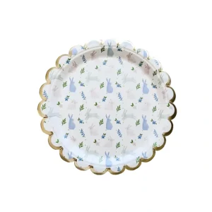 Small Scalloped Bunny Plate - CaringForTots - Professional Baby and Children's Products | Caring for Growth, Caring for Every Moment* Party Plates